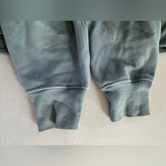 Lululemon Athletica Scuba Oversized Funnel Neck 1/2 Zip Crater Blue Gold XS /S - Picture 6 of 10